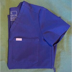 FIGS XXS PETITE JOGGER/SCRUB TOP SET -NAVY BLUE